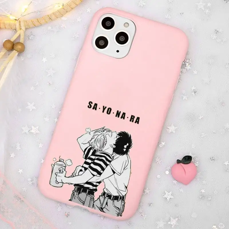 

Japanese Anime Banana Fish Anime art luxury Phone Case Candy Color for iPhone 11 12 mini pro XS MAX 8 7 6 6S Plus X SE 2020 XR