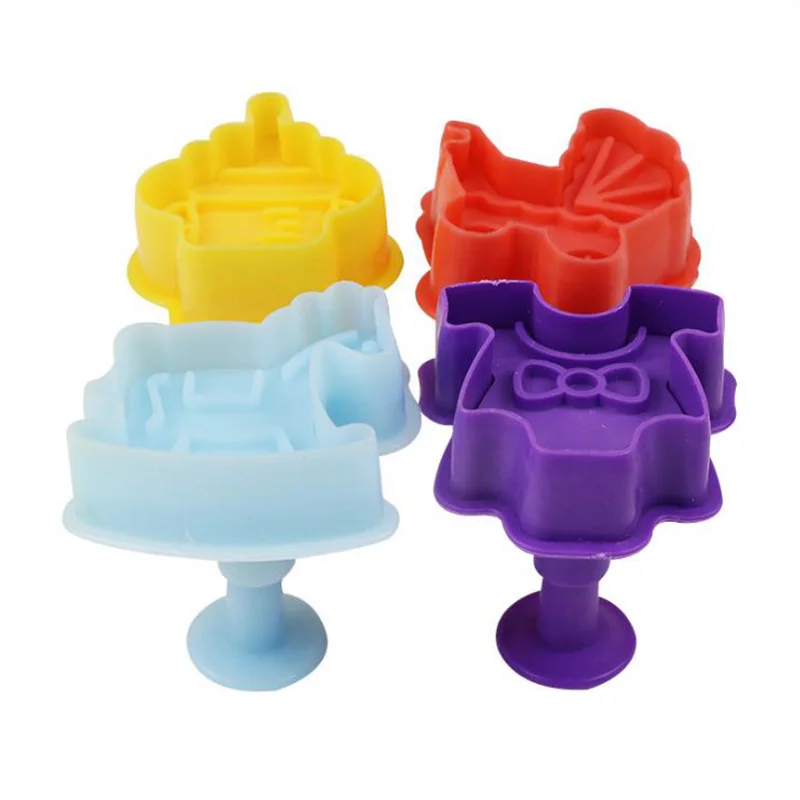 4 шт. детская коляска трояновая бутылка форма для печенья штамп подарок тостов