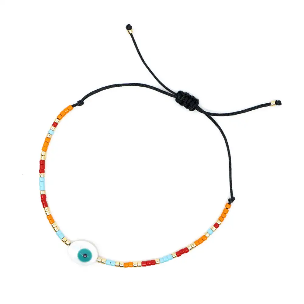 Go2boho MIYUKI Evil Eye браслеты Fatima ручной браслет женские крест Pulsera Mujer Boho шикарные летние пляжные ювелирные изделия со звездами Bijoux