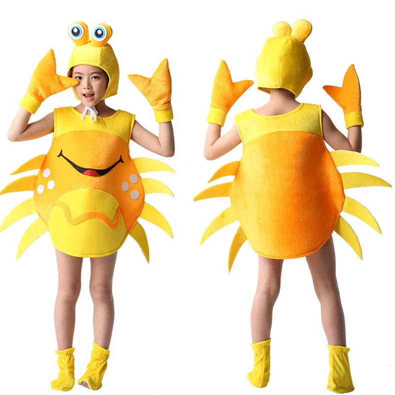 Детский костюм краба в виде животного для вечеринки на Хэллоуин одежда мальчиков