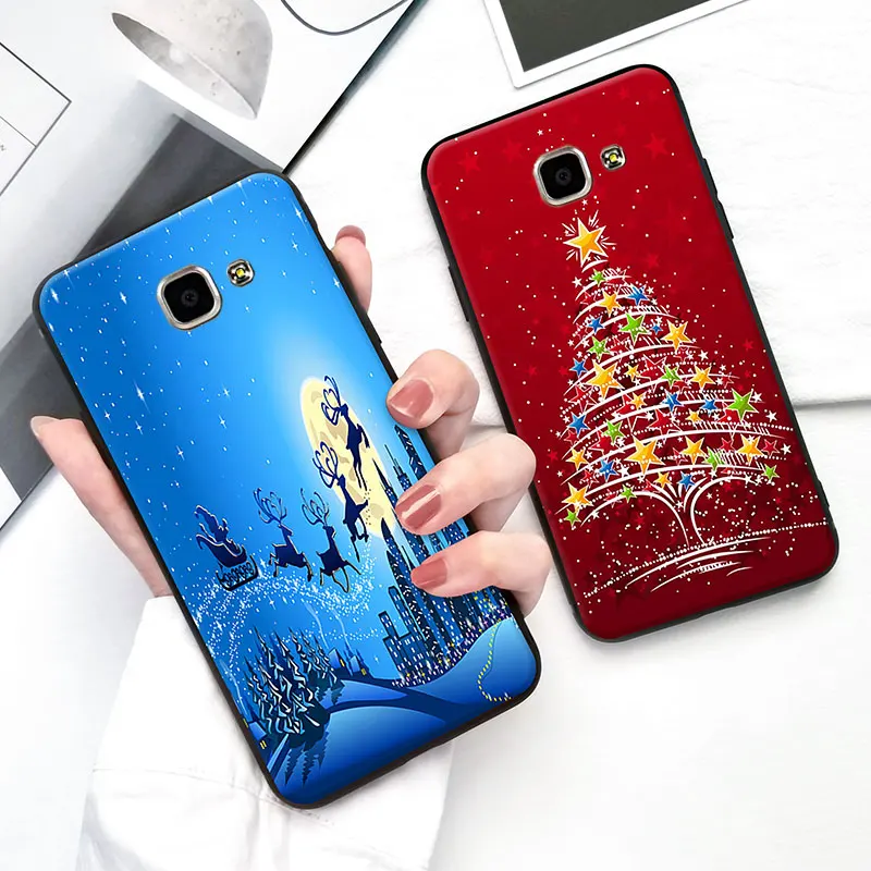 Для Galaxy A710 A720 задняя крышка Рождественский дизайн samsung A7 2016 чехол для телефона 2017