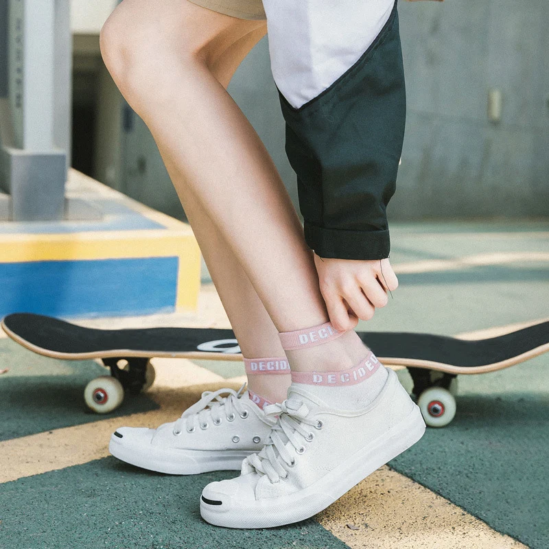 Новинка 1 пара женские хлопковые шелковые короткие носки в Корейском стиле яркие