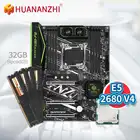 Материнская плата HUANANZHI X99 F8 с Intel XEON E5 2680 V4 с 4*8 ГБ DDR4 без ECC памяти, комбинированный комплект NVME SATA 3,0 USB 3,0