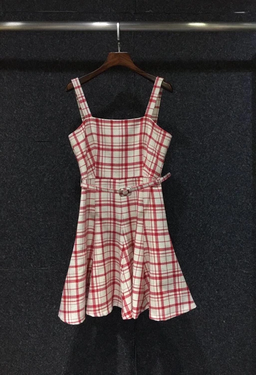 

Новинка 2021, женское модное платье в клетку, юбка с открытыми плечами и лямками, модель 705