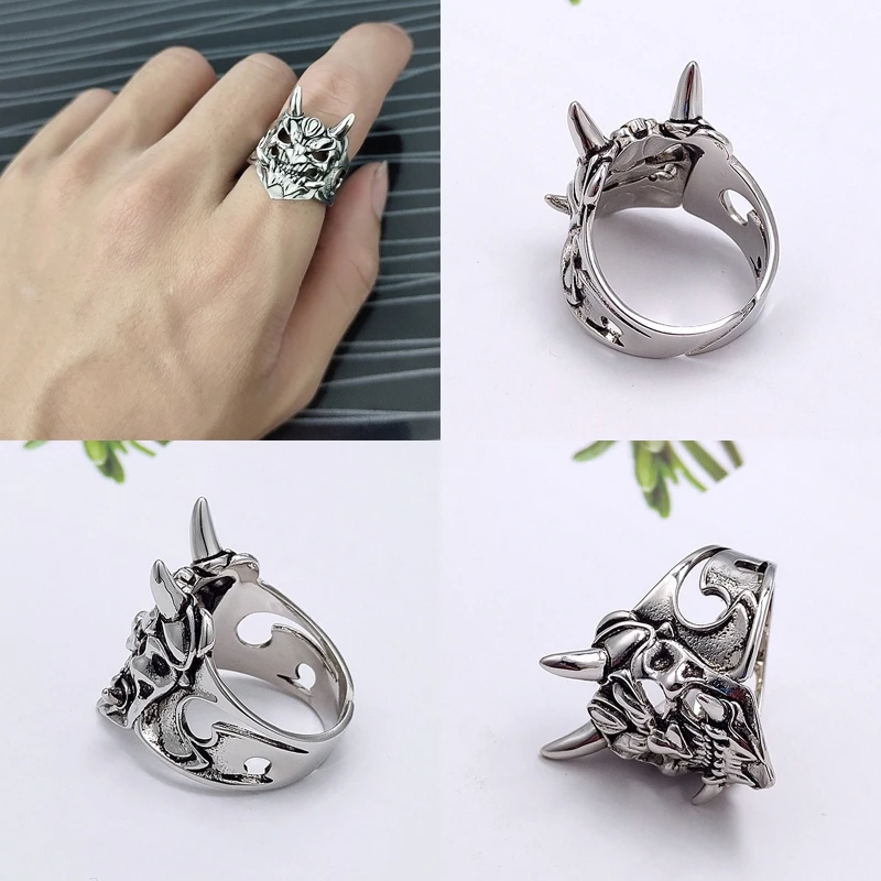 Мужское Винтажное кольцо в готическом стиле серебряного цвета - купить по