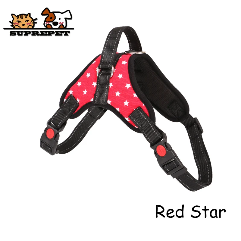 Red Star SUPREPET поводок для собак Хаски очень прочный нейлон поводок для собак жилет Лидер поводок ошейник регулируемый поводок Светоотражающие принадлежности для собак - Цвет: Red Star