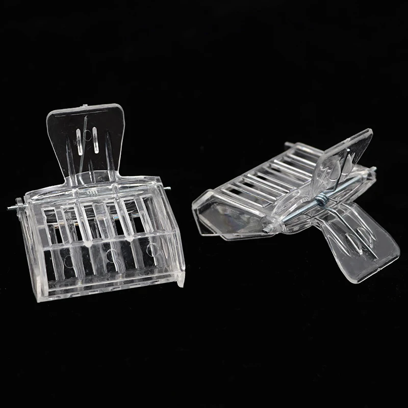 

10Pcs Beekeeping Equipment Isolation Room Insectary Box Bee Tools Queen Cage Colorless Plastic Clip Bee Clip