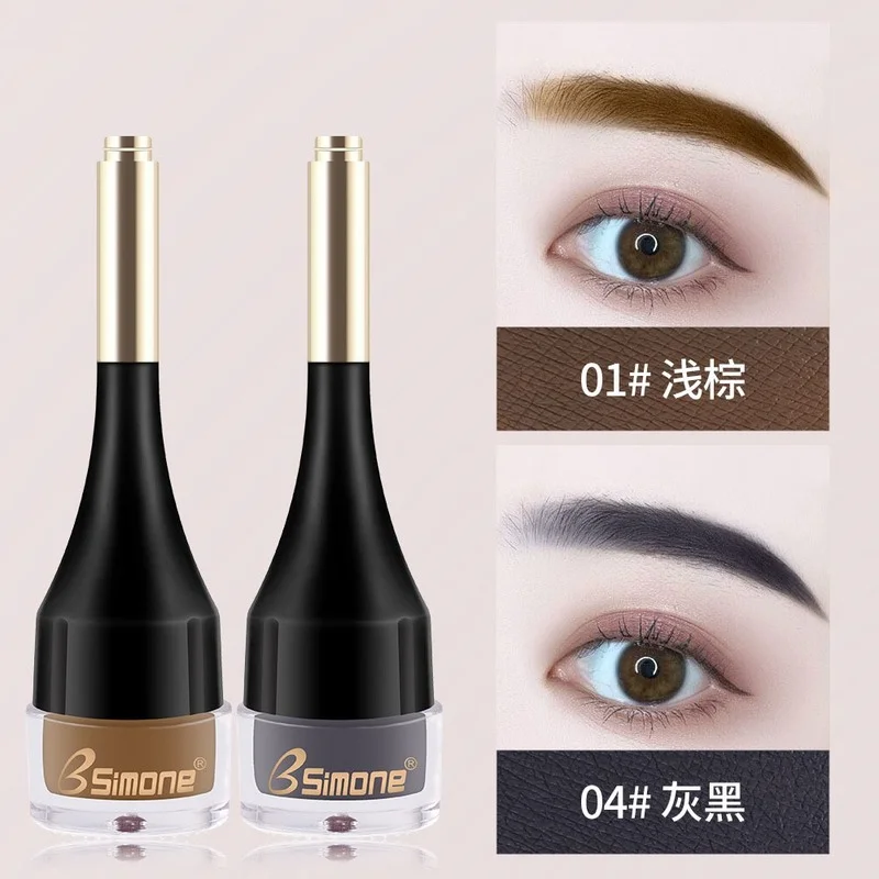 

4 Color Eyebrow Makeup Enhancers Long-lasting Waterproof Air-cushion Dye Eye Brows Gel Brown Tinted Liquid Eyebrow Cream
