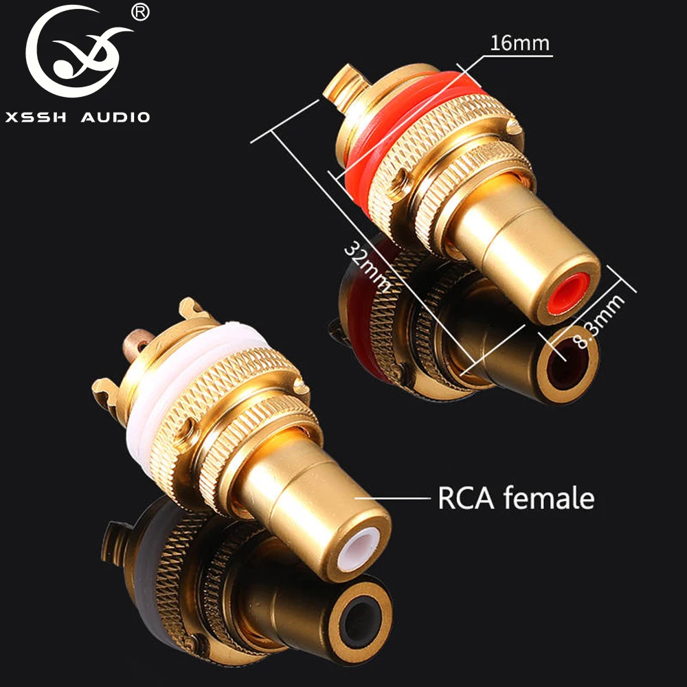8 шт. YIVO Hi-end HIFI XSSH позолоченный гнездовой RCA шасси разъем мм аудио электрические
