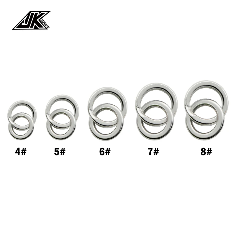 JK 55-200LB Power Combi рыболовные раздельные кольца из нержавеющей стали приманка цельная