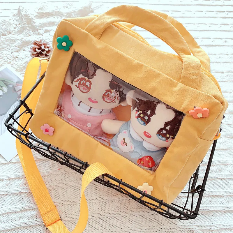 

Сумка для кукол exo star, 20 см, может вместить куклы 20 см на одно плечо, диагональная холщовая прозрачная сумка, аксессуары для кукол