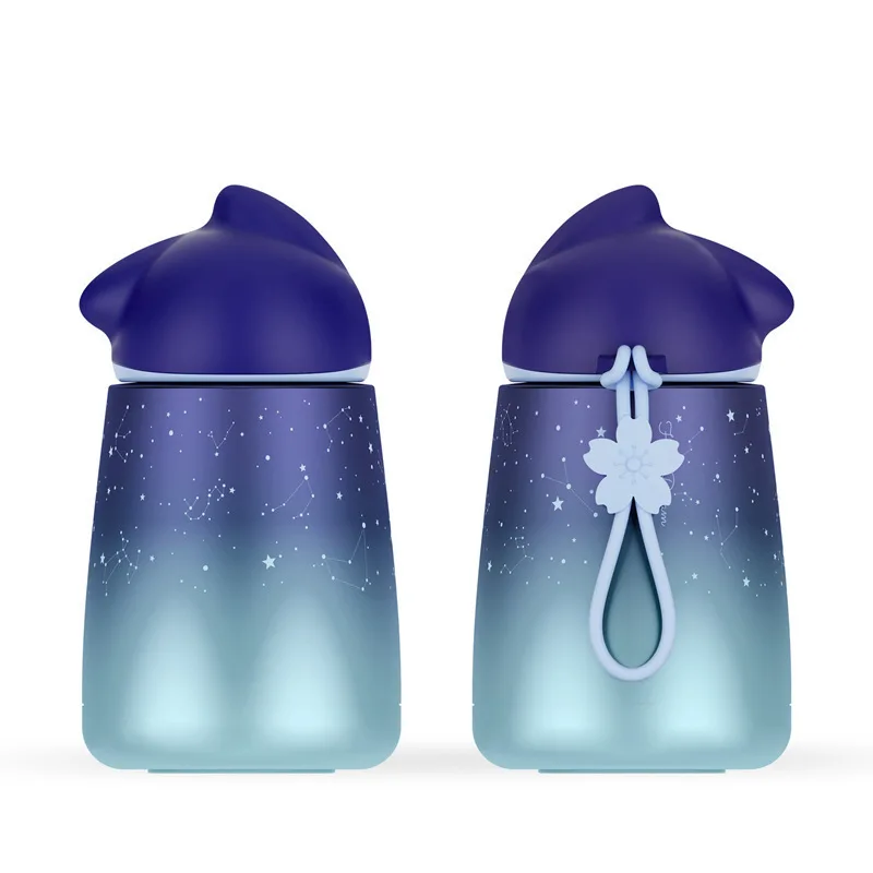 High capacity Creative Cartoon Cute Animals Rabbit water bottle Beautiful Modern Design Portable stainless steel sports bottles |