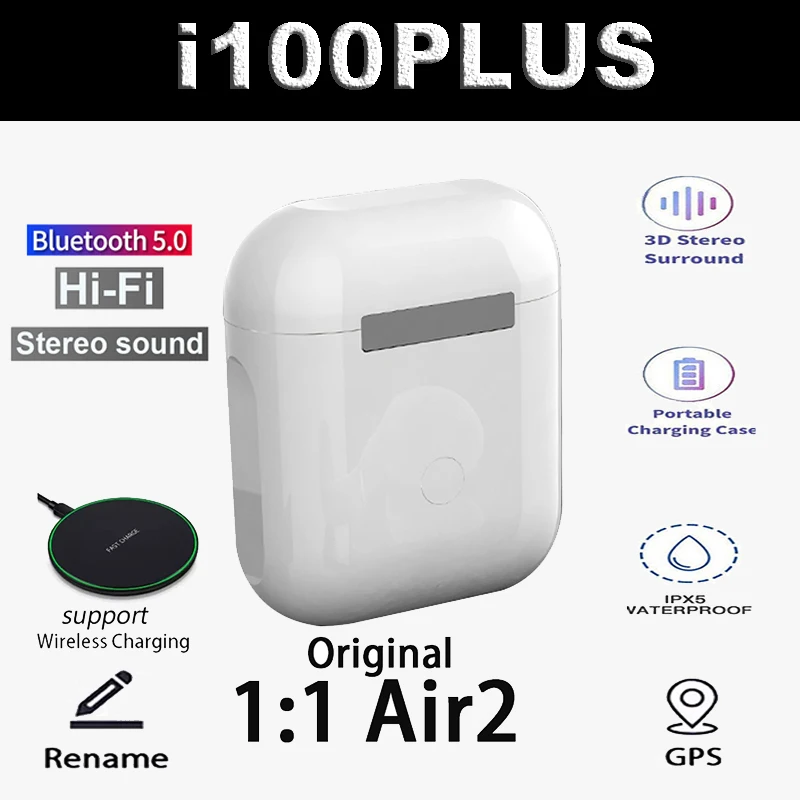 

New i100 PLUS Tws 1:1 GPS Rename Wireless Bluetooth Headsets PK i7 i11 i14 i15 i16 i18 i30 i10 i20 i1000 PLUS PRO i2000 i9000