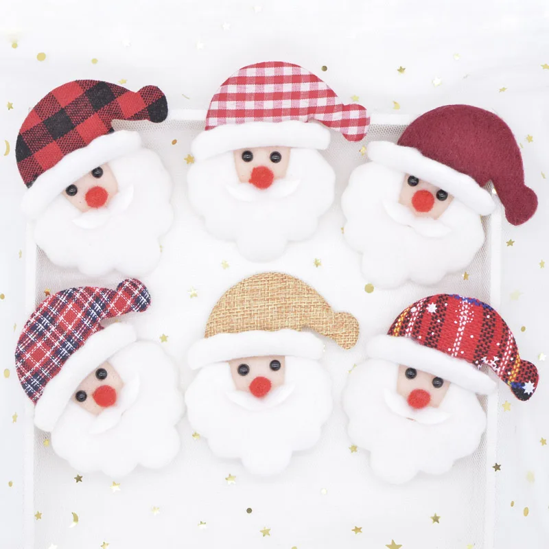 6 шт./лот 75*90 мм Рождественская аппликация Деда Мороза для рукоделия одежды