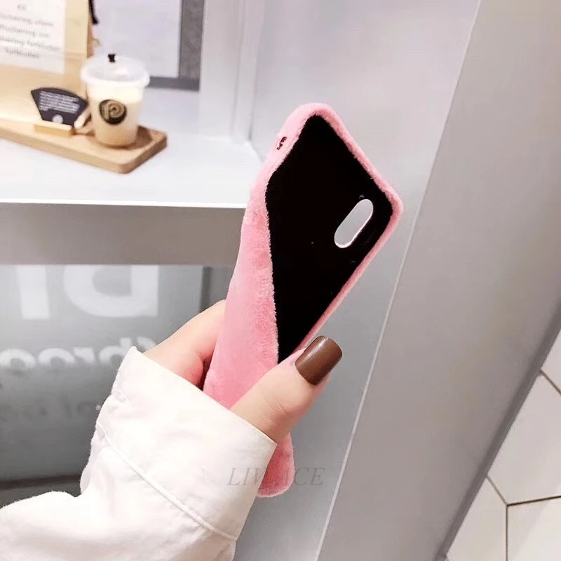 Роскошный плюш Мягкий ТПУ чехол для телефона для huawei y5 y6 y7 prime теплый ворс задняя крышка для huawei nova 3 3i 4 5 pro 5i 2s 3e 4e