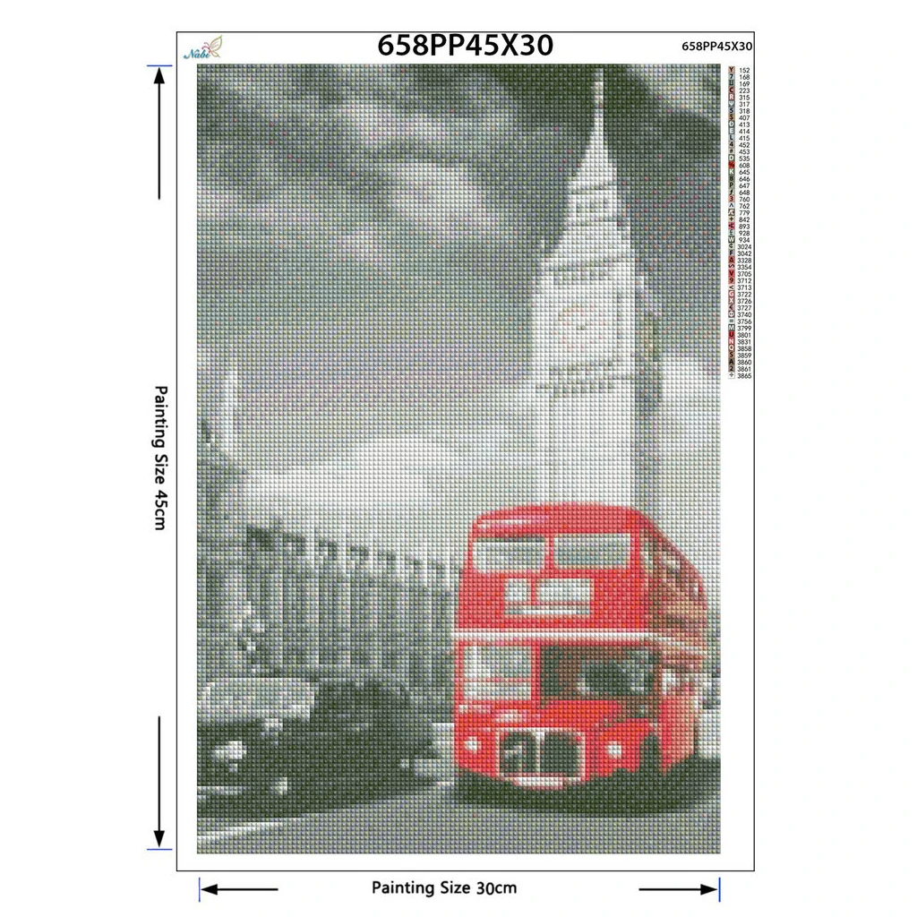 DIY Алмазная картина красный Лондон автобус декоративное изображение горного