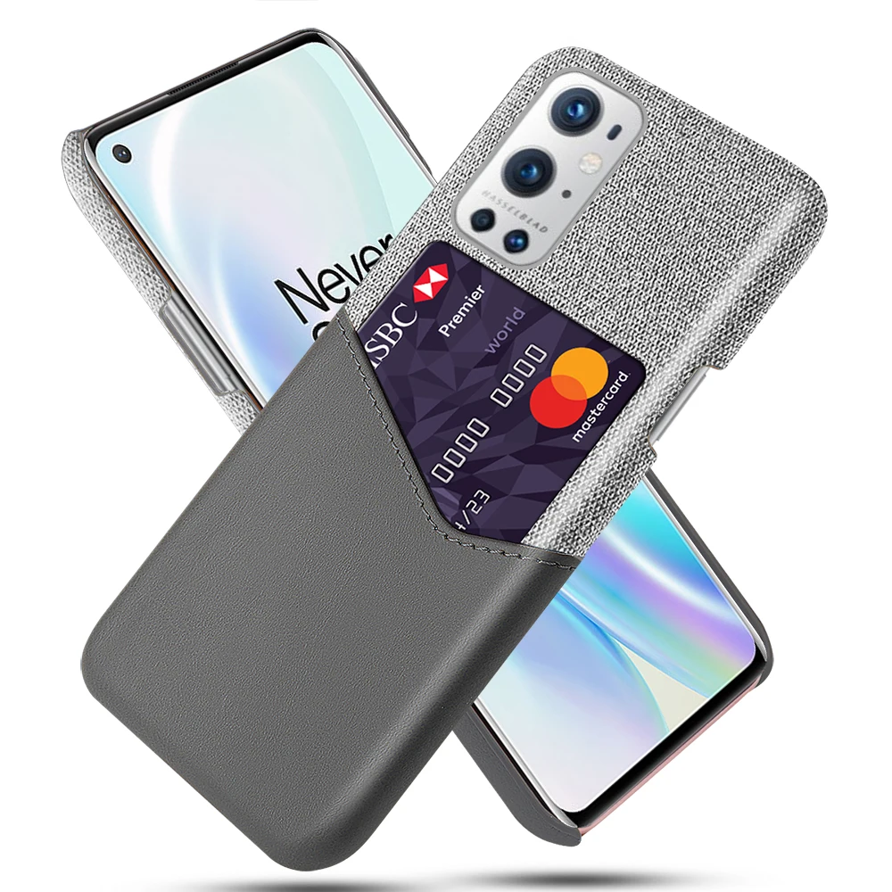 

for oneplus 9 pro 9R phone case phone protective leather calfskin pattern card sticker