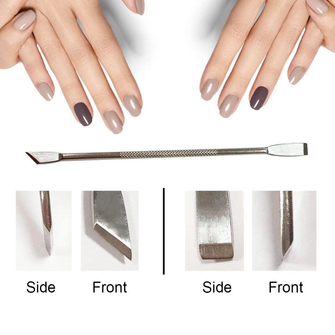 Двухсторонний УФ Гель лак для удаления кутикулы из нержавеющей стали 1 шт.