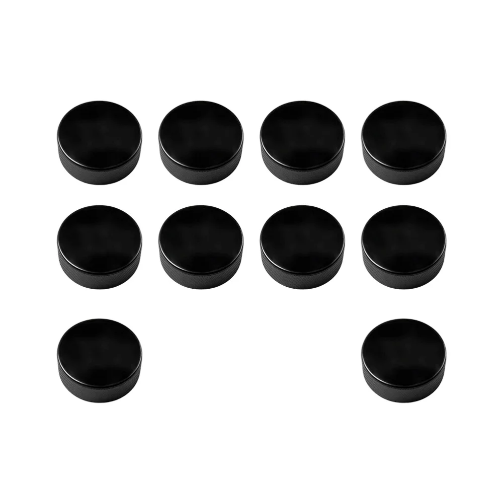 

10 Pcs Professional Rubber Ice Hockey Pucks Standard Hockey Balls Sports Supplies for Practicing Training Game (Black)