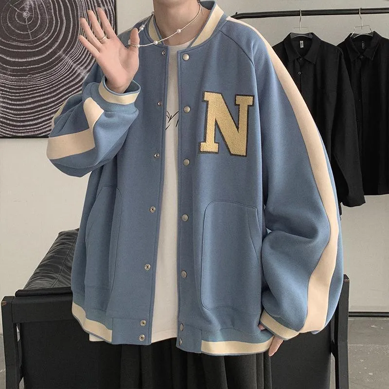 

Мужская бейсбольная куртка Dodgers, Повседневная Толстовка, однотонные мотоциклетные мужские Куртки Оверсайз в стиле инстаграма, мужские байкерские пальто в стиле ретро