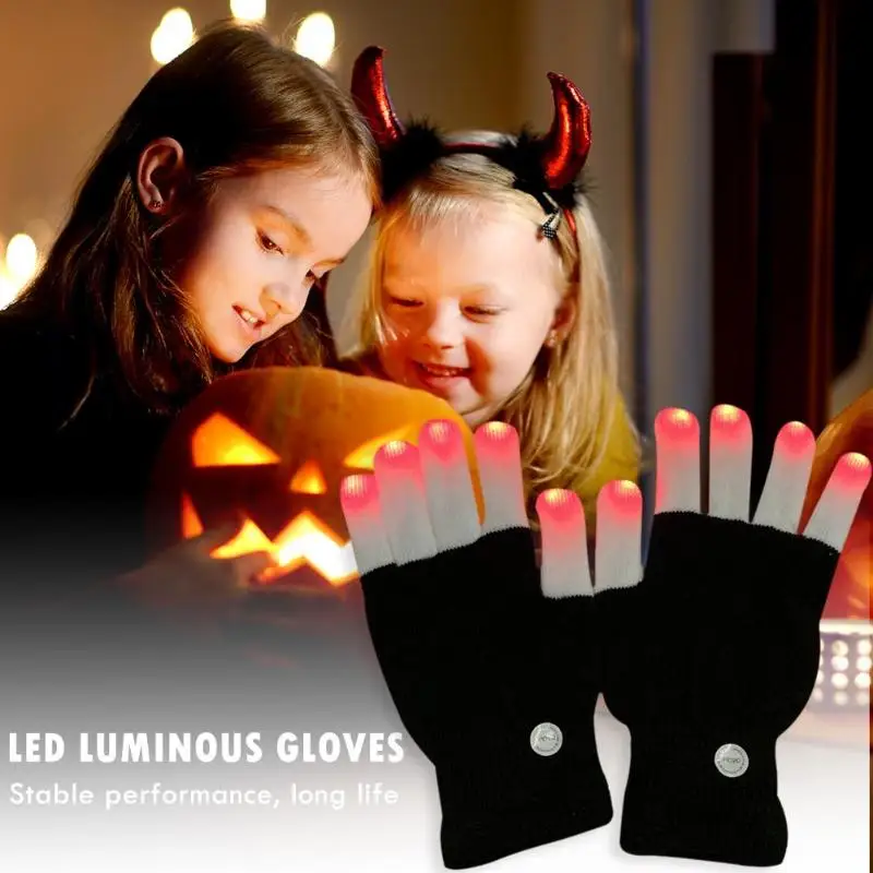 1 шт. уникальный светодиодный мигающий свет перчатки пальчиковые светящиеся
