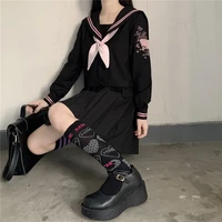 student jk uniforms japanese school uniform pink sets sailor suit cosplay costumes anime suit pleated skirt girl female sets xxl