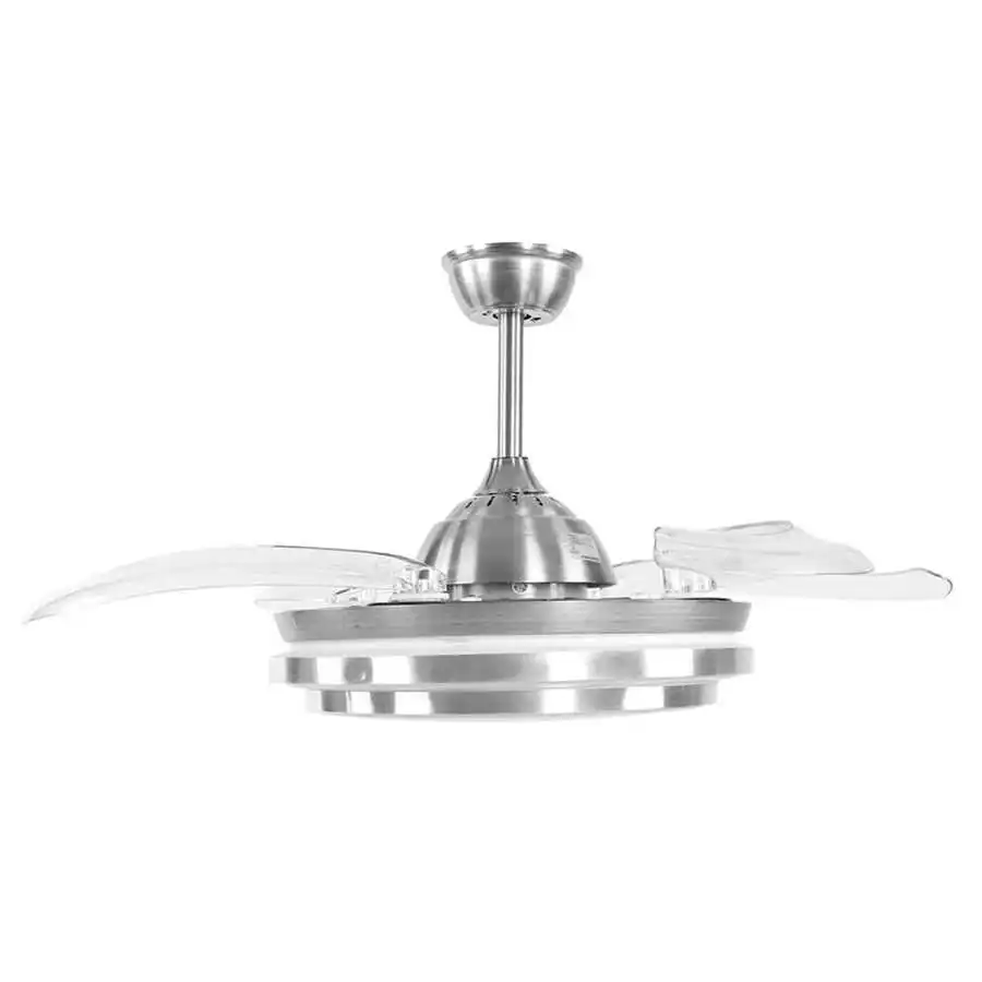 Светодиодный потолочный вентилятор с 4 лопастями 3 меняющихся цвета 42 дюйма