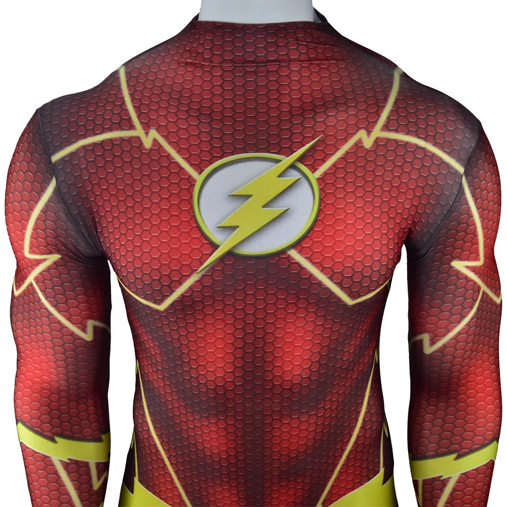 Флэш костюм для косплея из лайкры с 3d оттенком спандекса супергероя на Хэллоуин