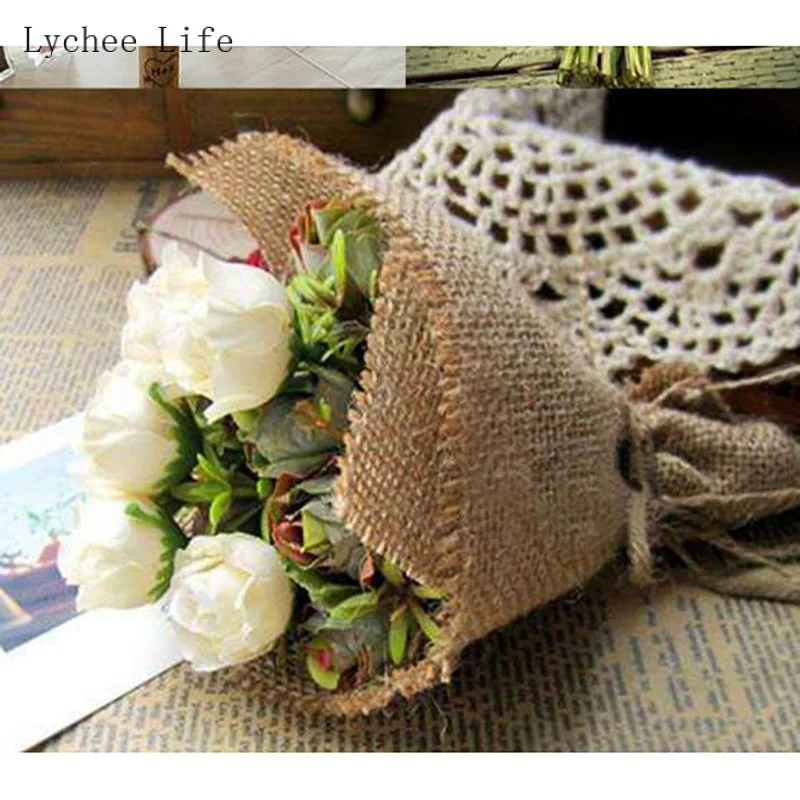 5Pcs/lot Natural Jute Thick Fabric For Vintage Table Mat DIY Sewing Craft Patchwork Handmade Materials | Дом и сад