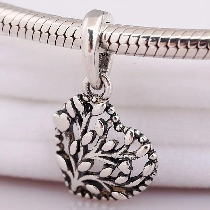 

100% 925 шарма стерлингового серебра простой пустое Дерево жизни кулон, соответственные Пандоре обаятельные женщины для браслетов и ожерелий ...