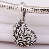 100 925 sterling silver charm simple hollow life tree pendant fit pandora women bracelet necklace diy jewelry