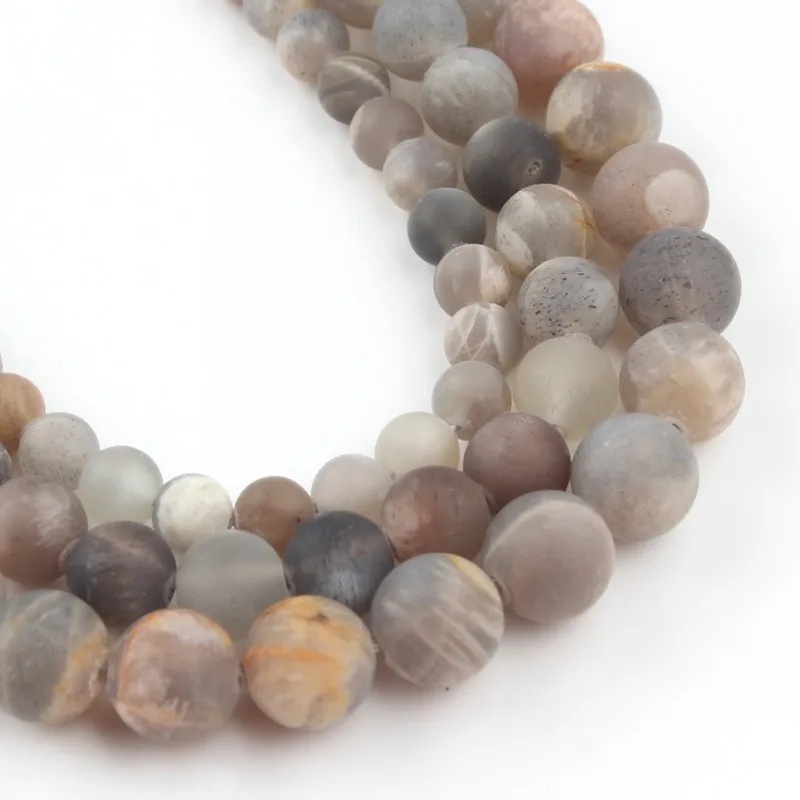 Бусины из натурального камня матовые черные круглые бусины с отверстием под