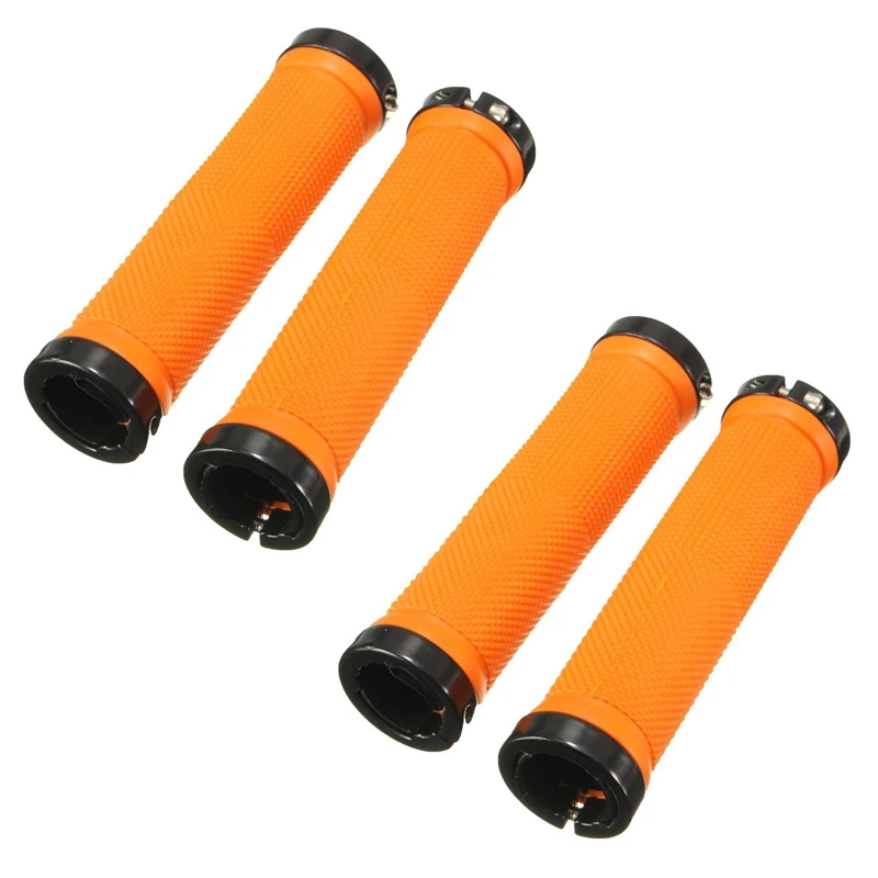 

2 Pair Bicycle Handle Grip MTB BMX Bike Handlebar Grips Orange