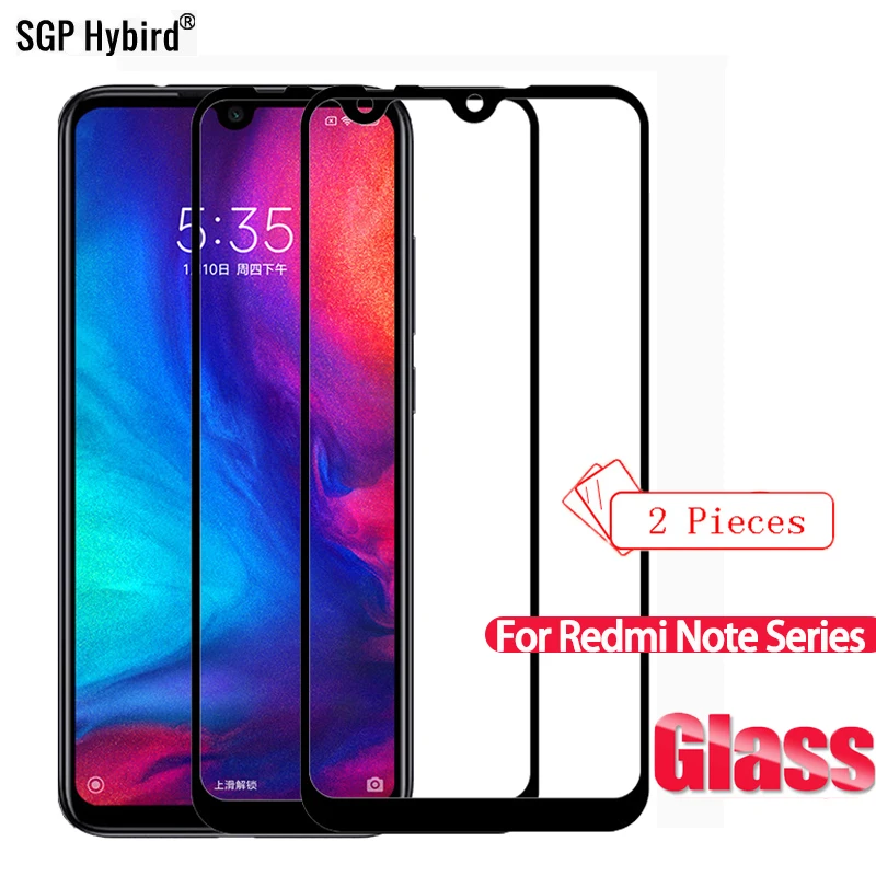 2 шт Закаленное стекло протектор экрана для Xiaomi Redmi Note 8 pro Полное клей Защитное 7A A7