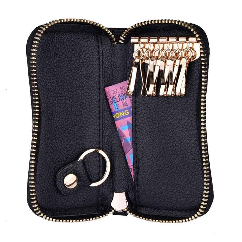 Чехол для ключей из мягкой натуральной кожи мужчин и женщин многофункциональный