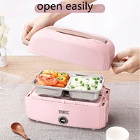 portable square electric rice cooker lunch box 1l available food steamer stainless steel portable meal thermal heating lunch box