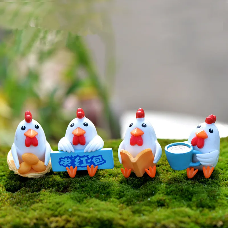 Мини 2 шт. взять книга цыпленок бутылка украшения мох микро пейзаж деко декорации