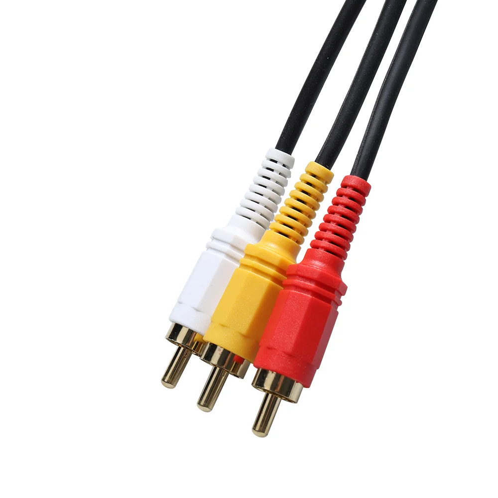 PCER 3RCA на штекер мужской аудио кабель позолоченный RCA 1 5 м 3 10 домашний кинотеатр DVD