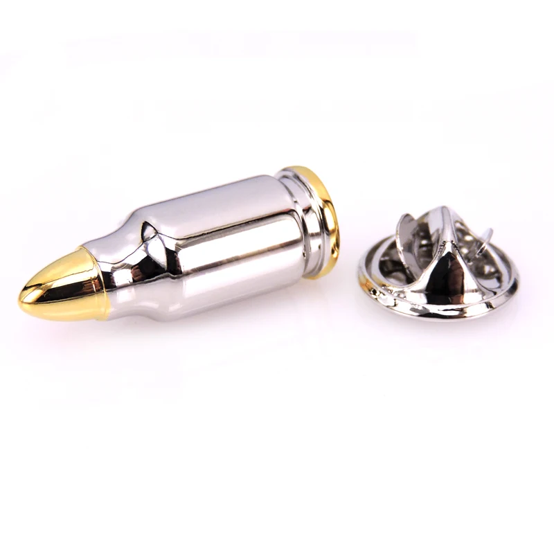 Мужская брошь шарф шляпа аксессуары Золотая Серебряная пуля зажим на шею значок булавка для женщин Свадебная пара Высокое качество Ювелирные изделия Подарки