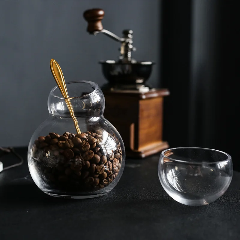 

Снеговик зерна кофе воздухонепроницаемая банка кухонные хозяйственные не содержащее свинец Стекло контейнер для хранения продуктов питан...