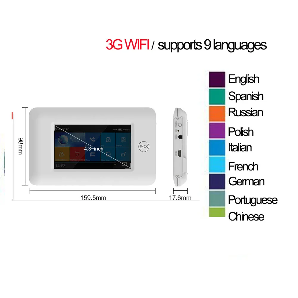 PGST 3g IOS Android wifi беспроводной дом домашние охранные сигнализации система управления приложением комплект с Alexa Fuction охранная сигнализация для дома