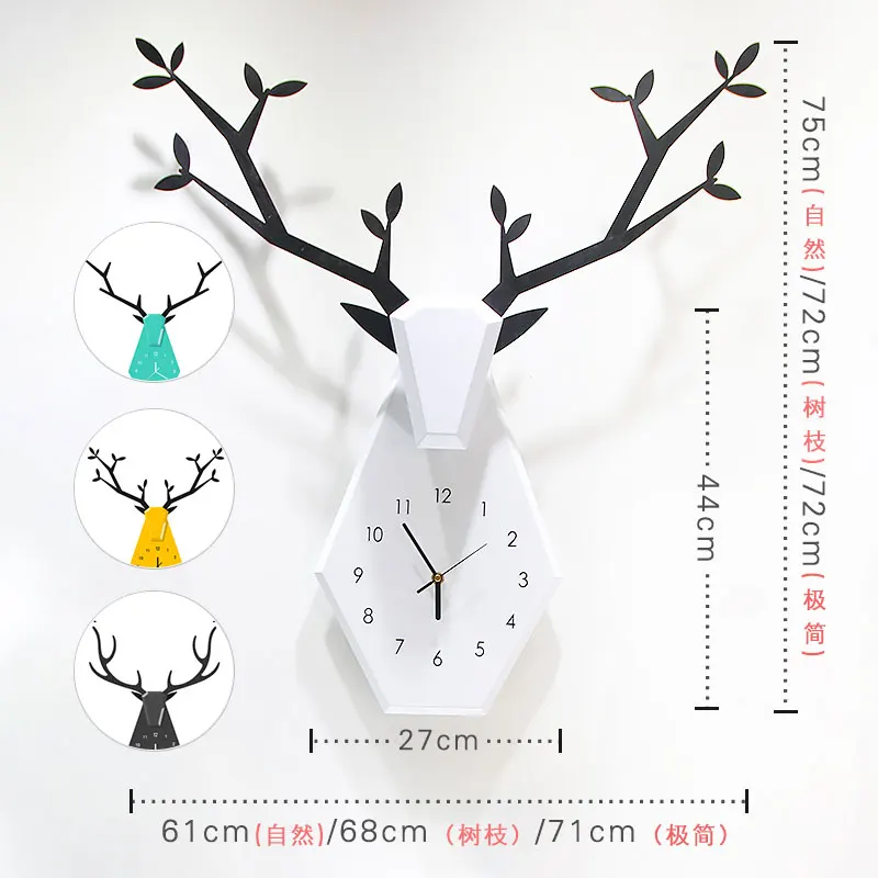 

Nordic 3d Wall Clock Luxury Wooden Large Living Room Wall Clock Creative Bedroom Mute Relogio De Parede Modern Design DD55WC