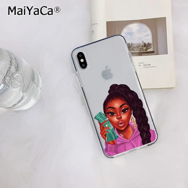 MaiYaCa Розовый сделать деньги не друзья каш черная голова девушка чехол для телефона для Apple iphone 11 pro 8 7 66S Plus X XS MAX 5S SE XR