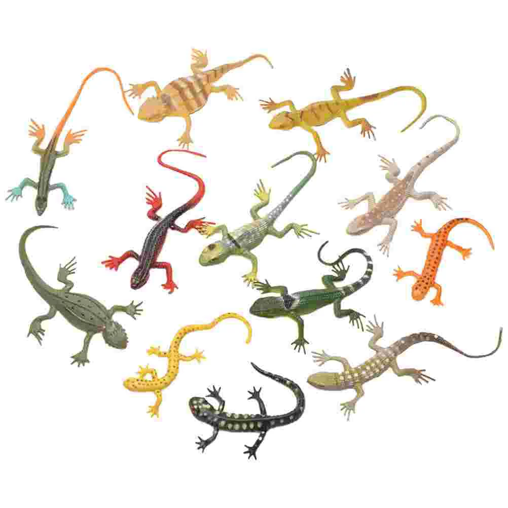 

12pcs Simulated Lizard Toys Scary Gecko Toys Trick Props Party Favors