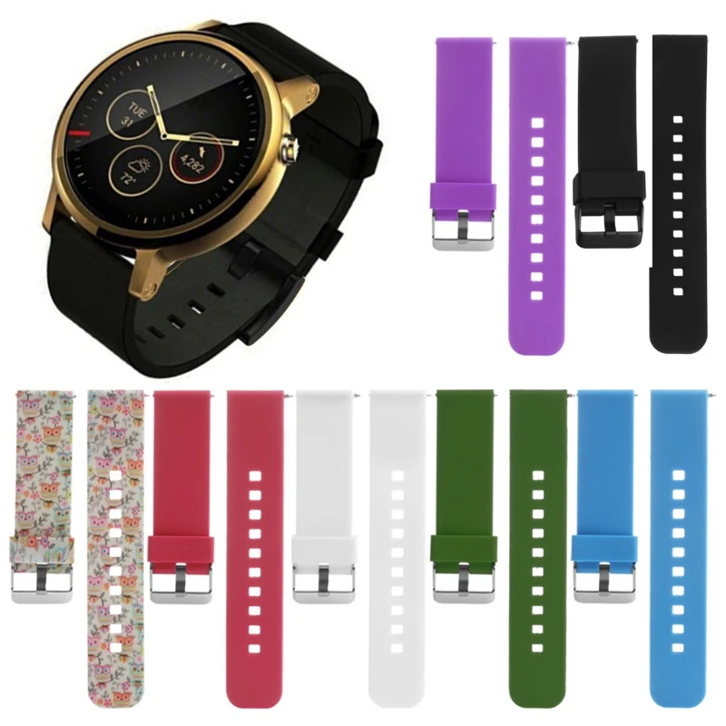 

22mm Silicone Watch Band Watchband Strap for Motorola Moto 360 2nd Smart Watch