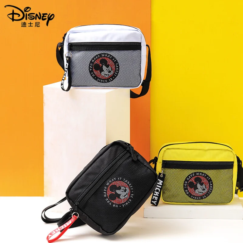 

Disney Mickey Satchel Student Chest Bag Waterproof Running Trend Sports Satchel Men Women Messenger BagCasual Small Backpacks