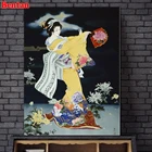 Полный набор алмазной вышивки, Японская женщина Гейша 5 D DIY полный квадратный дрель ручной работы алмазная живопись мозаика украшения дома