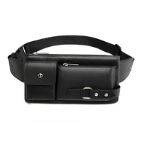 mens waist packs fanny bum bags for phone multipurpose man pu leather travel belt bag chest bag fashion crossbody shoulder bag