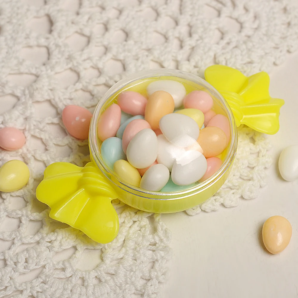 12 шт./компл. прозрачные коробки для конфет пластик галстуки бабочки в форме Чехол