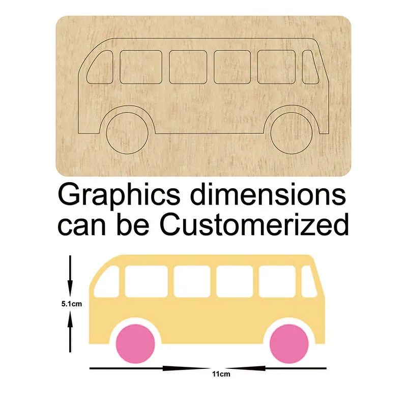 

bus handmade Wooden die Scrapbooking Cutting Dies Suitable for common die cutting machines on the market